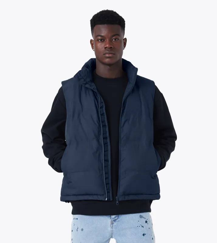 Powells Puffer Vest Ink sold by Zanerobe