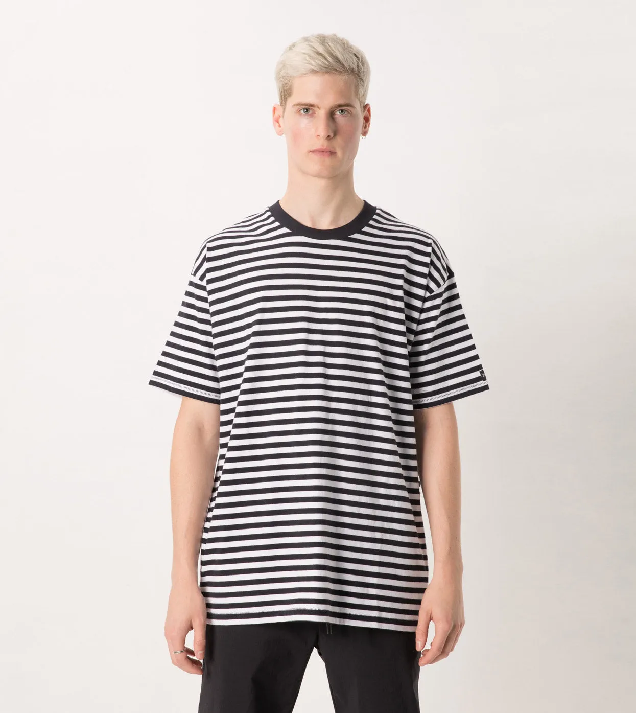 Stripe Box Tee White/Navy sold by Zanerobe product image thumbnail 2