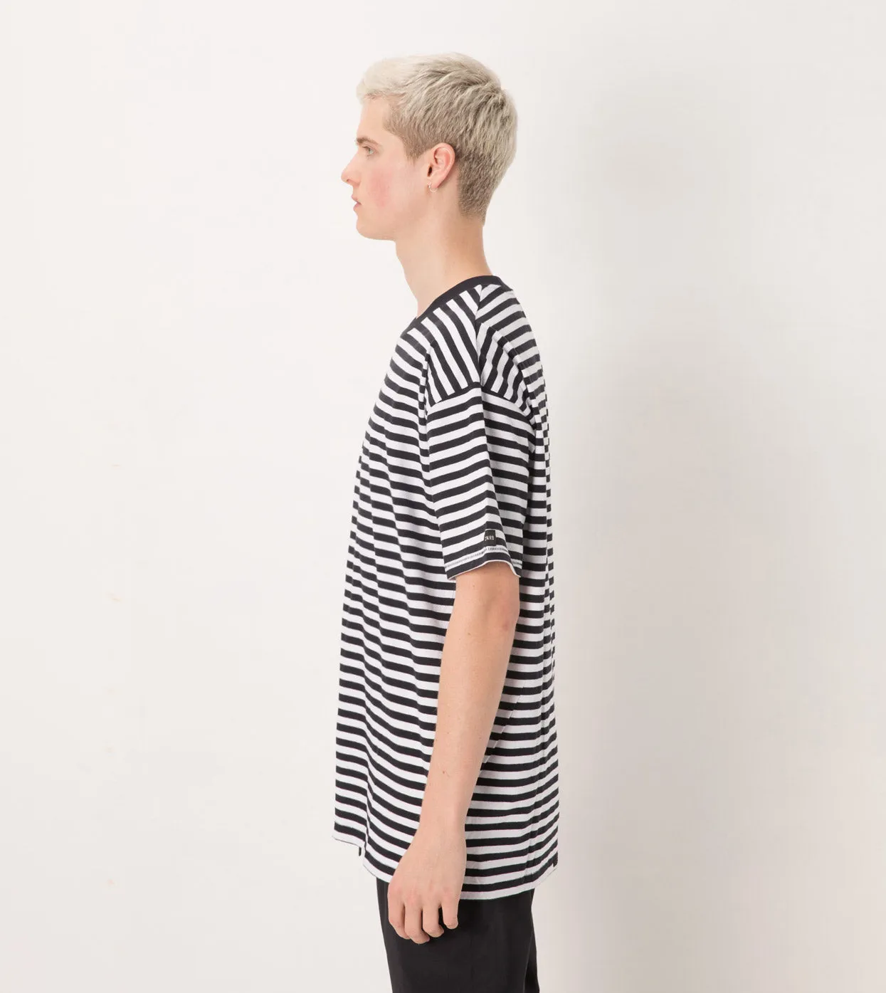 Stripe Box Tee White/Navy sold by Zanerobe product image thumbnail 4