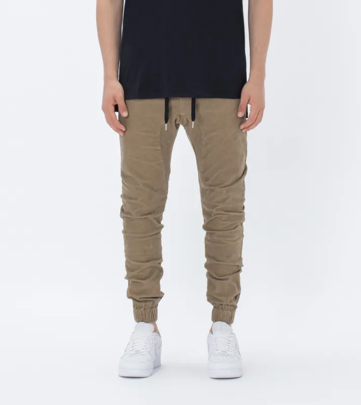 Sureshot Cord Jogger Sandstone sold by Zanerobe