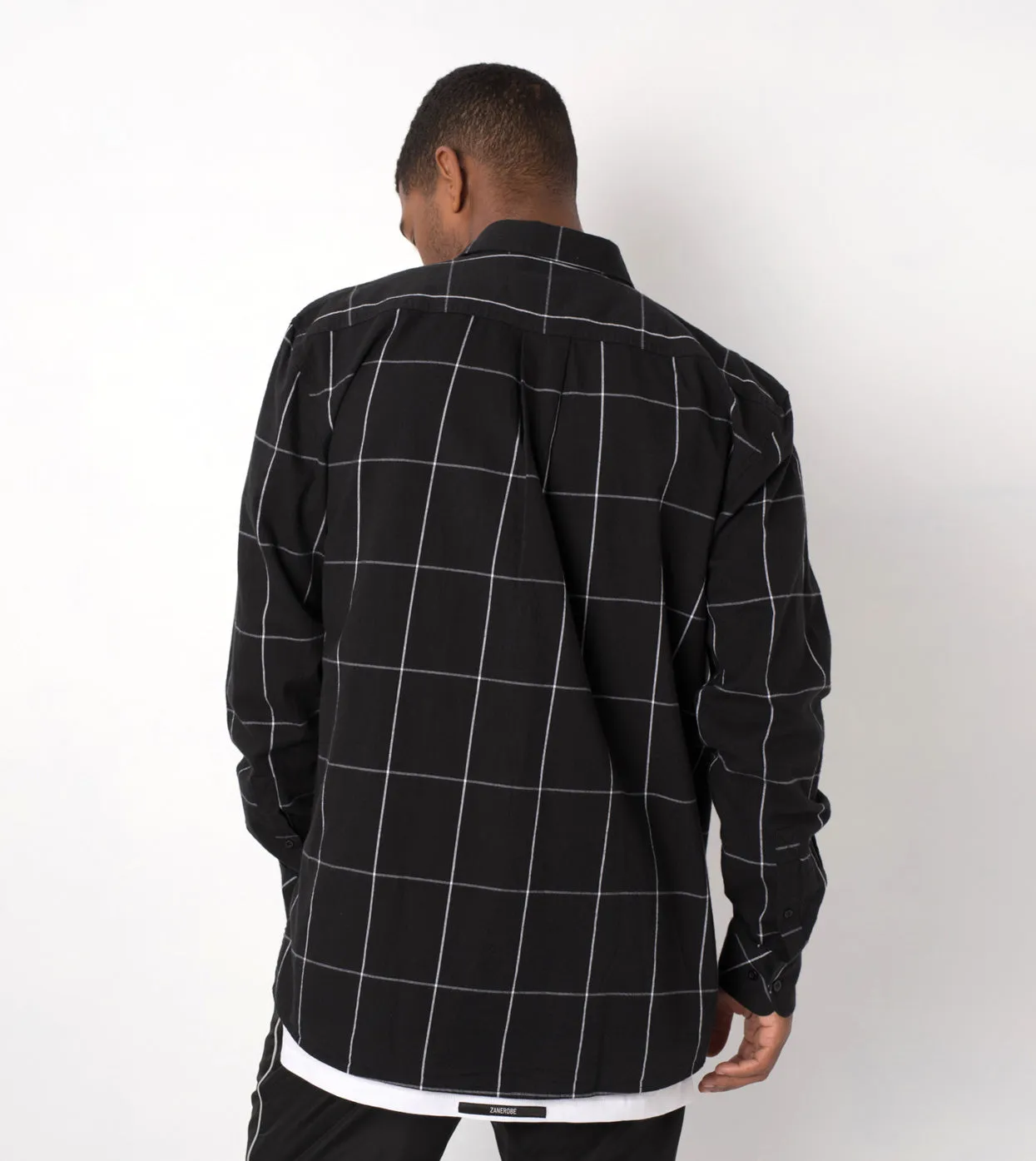 Align LS Shirt Black/White sold by Zanerobe product image thumbnail 5