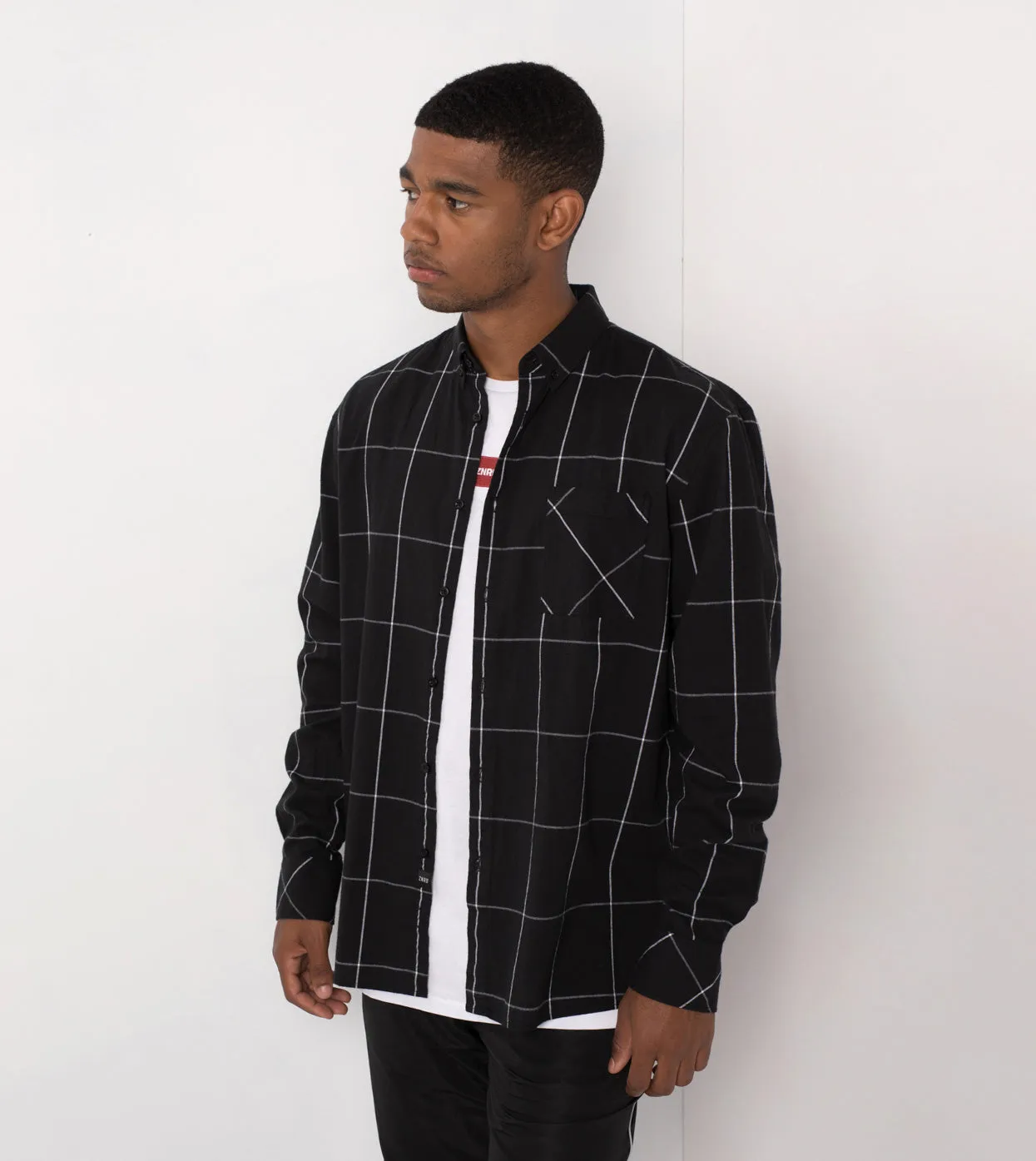 Align LS Shirt Black/White sold by Zanerobe product image thumbnail 2