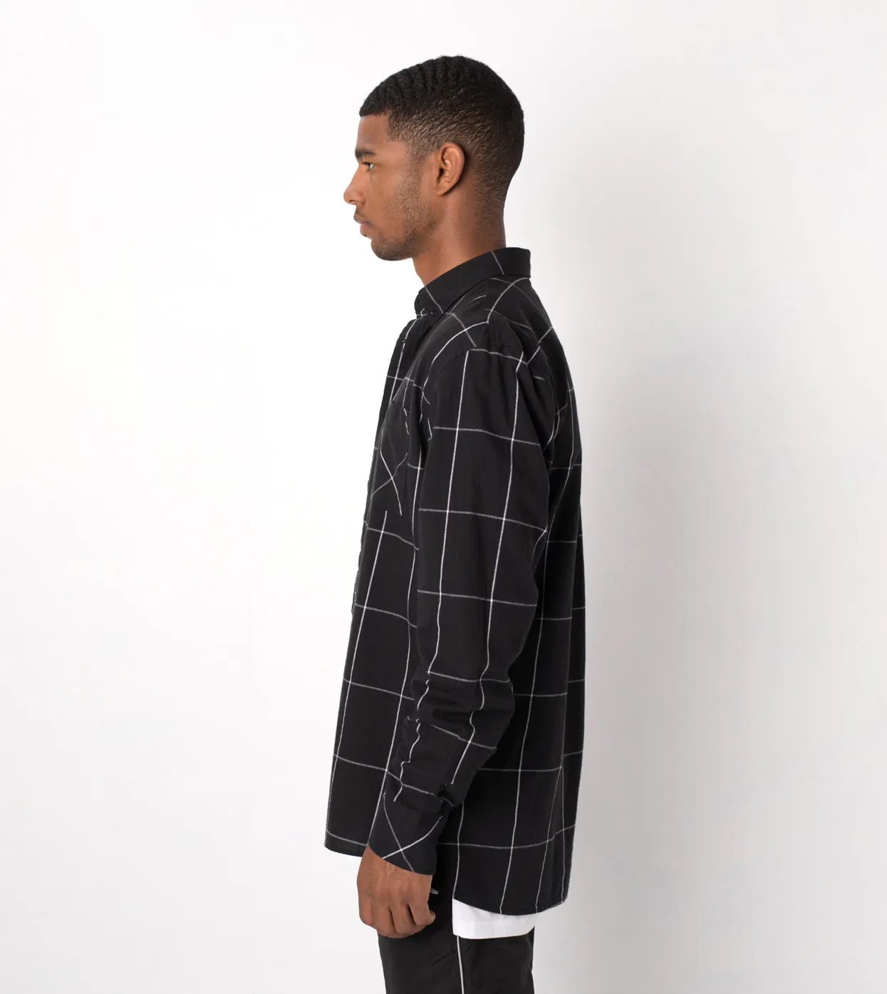 Align LS Shirt Black/White sold by Zanerobe product image thumbnail 4