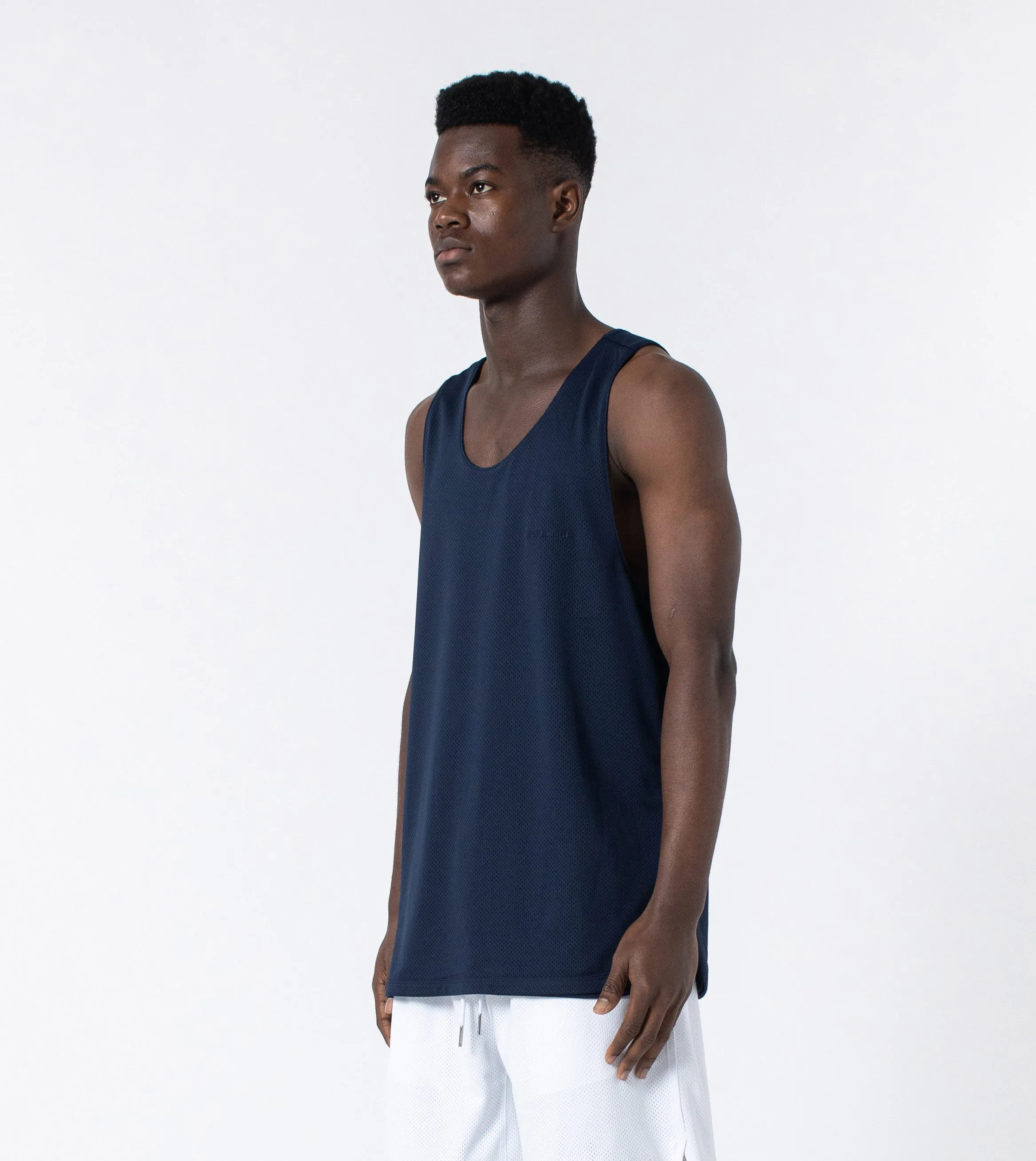 Mesh Rugger Tank Indigo sold by Zanerobe product image thumbnail 2