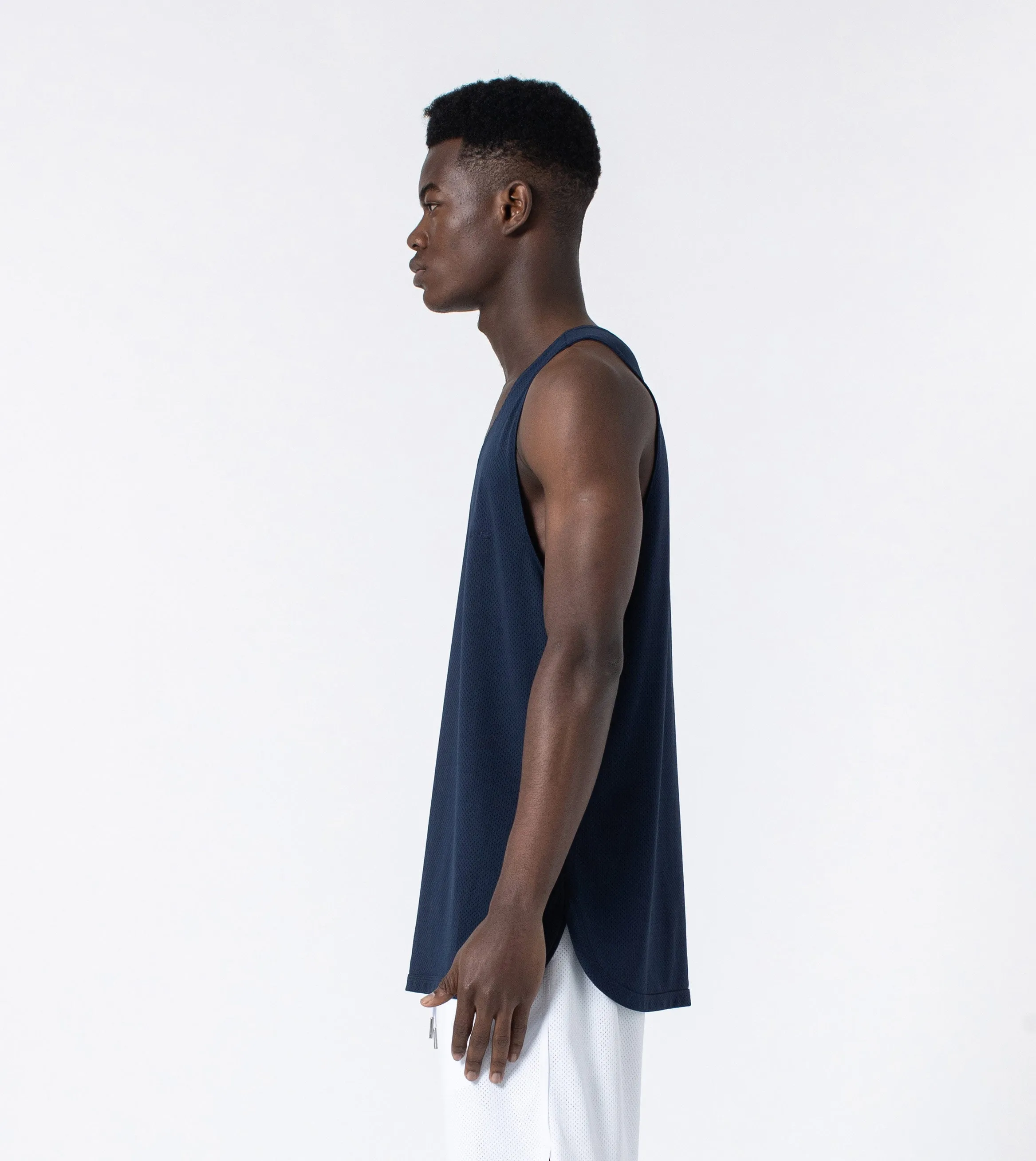 Mesh Rugger Tank Indigo sold by Zanerobe product image thumbnail 4