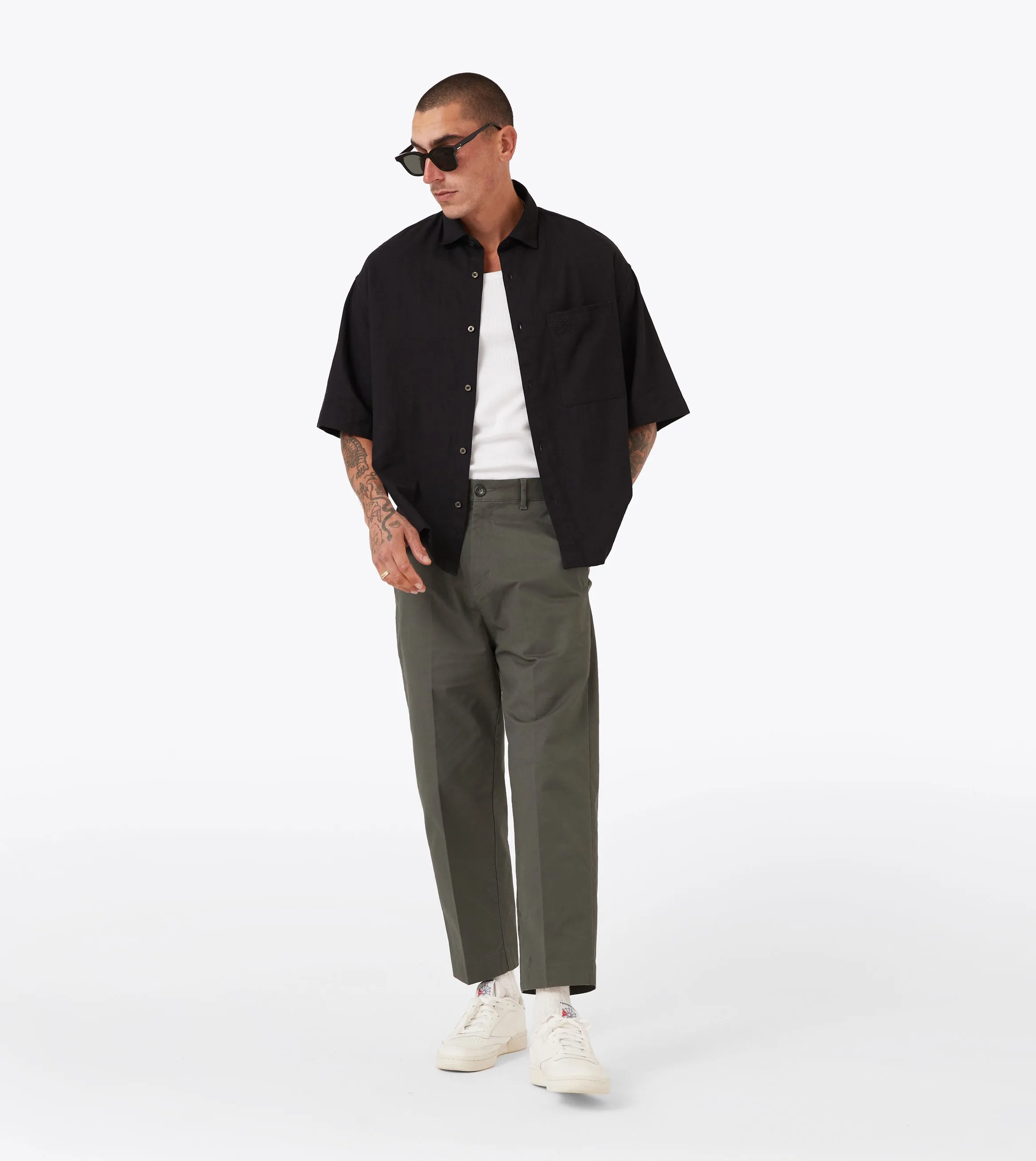 Box Crop Pant Olive sold by Zanerobe product image thumbnail 2
