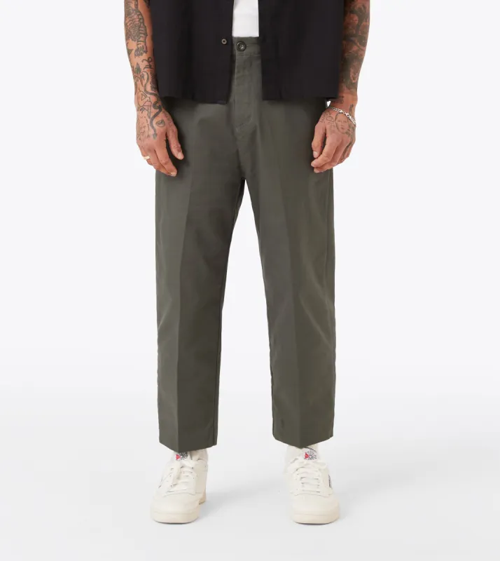 Box Crop Pant Olive sold by Zanerobe