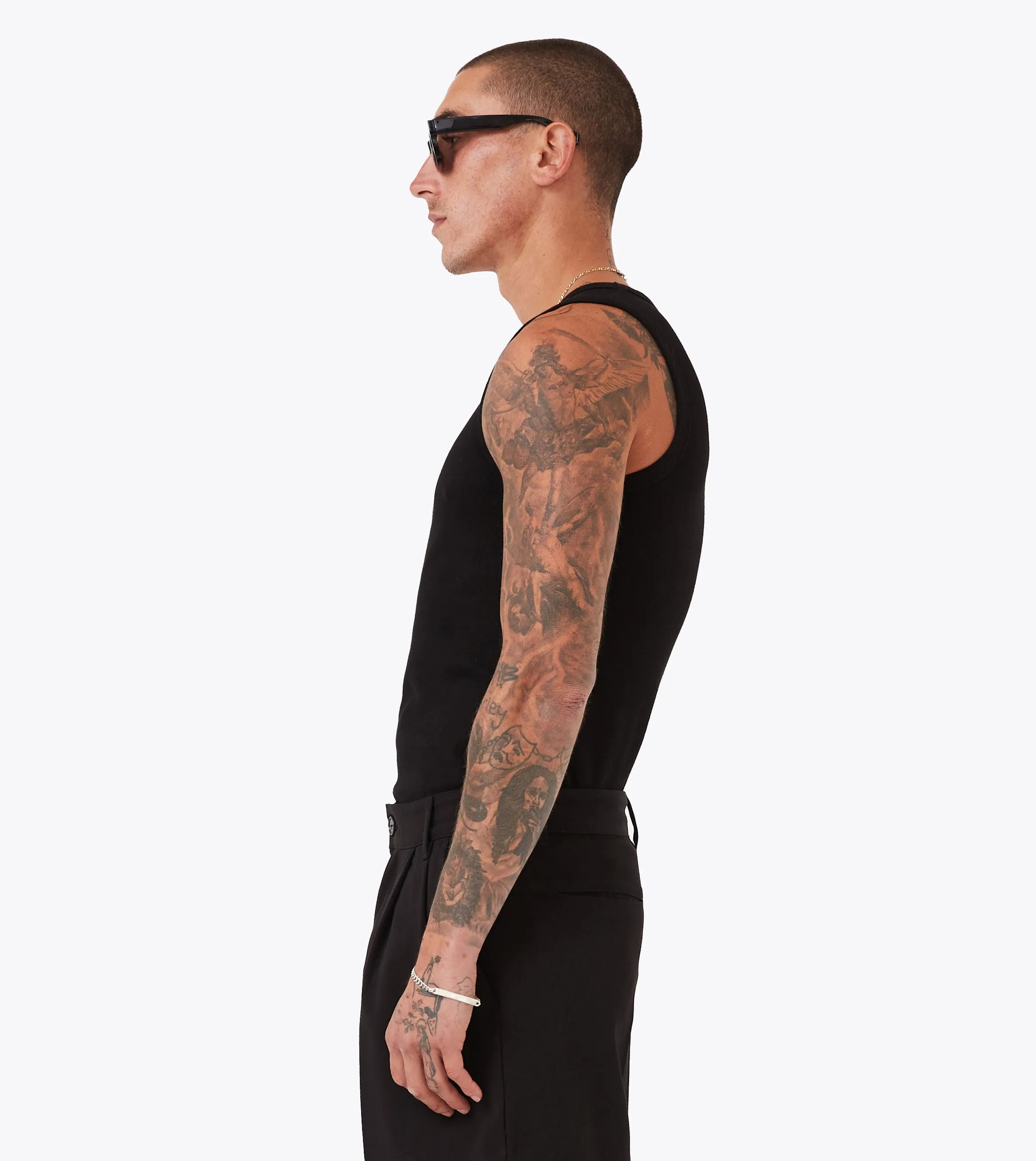 Rib Tank Black sold by Zanerobe product image thumbnail 4