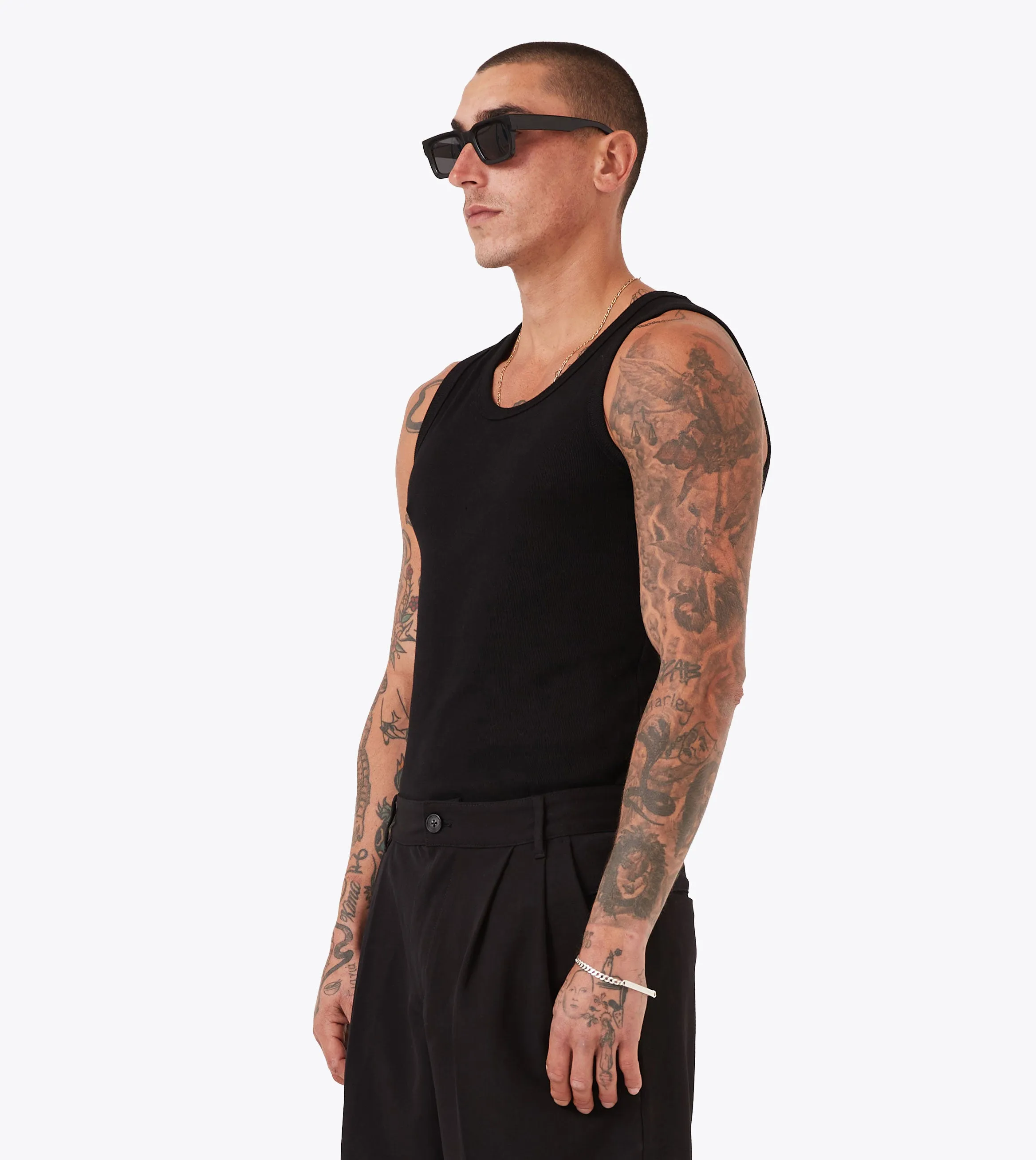 Rib Tank Black sold by Zanerobe product image thumbnail 3