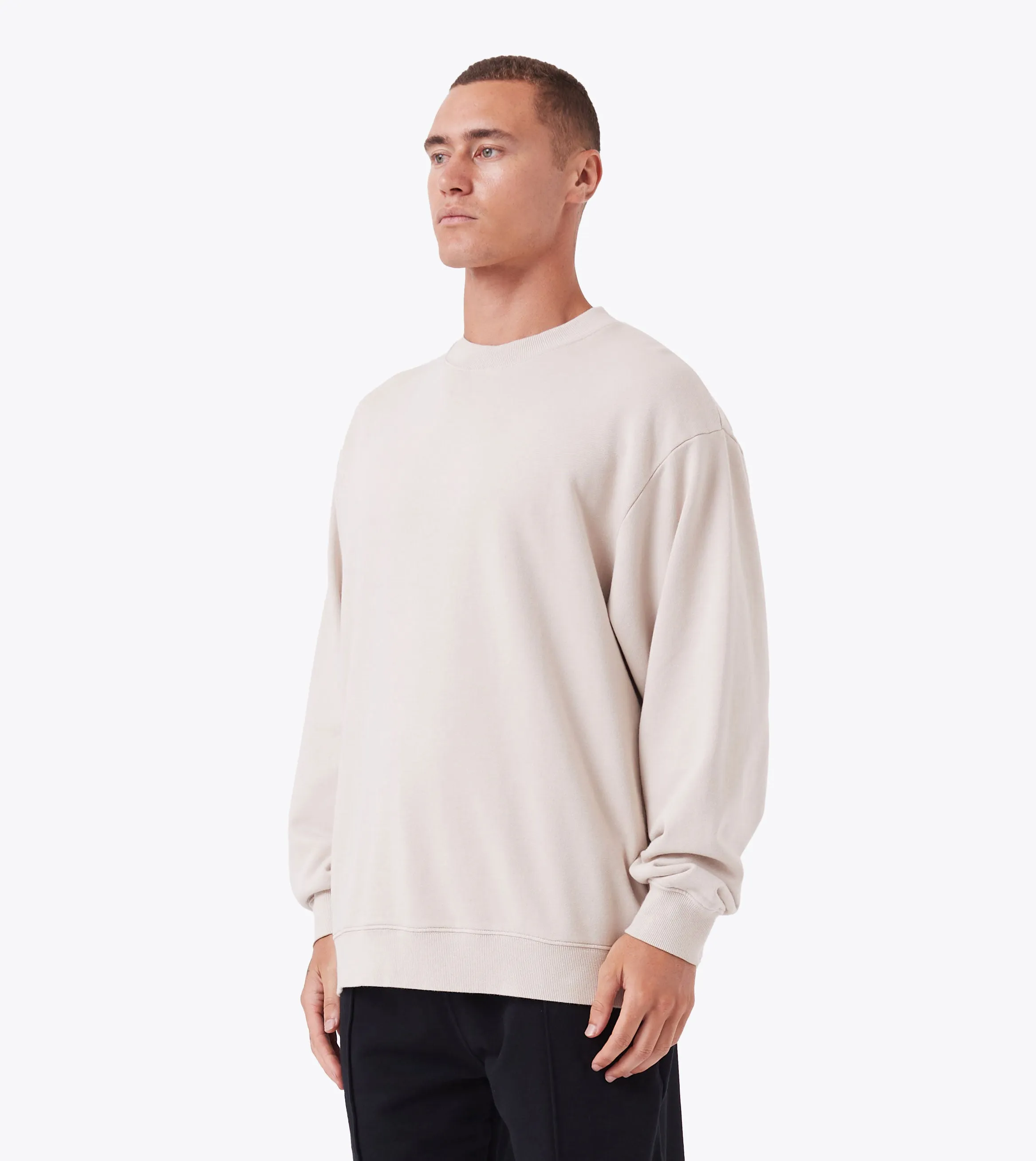 Script Orgo Crewsweat Oat sold by Zanerobe product image thumbnail 4