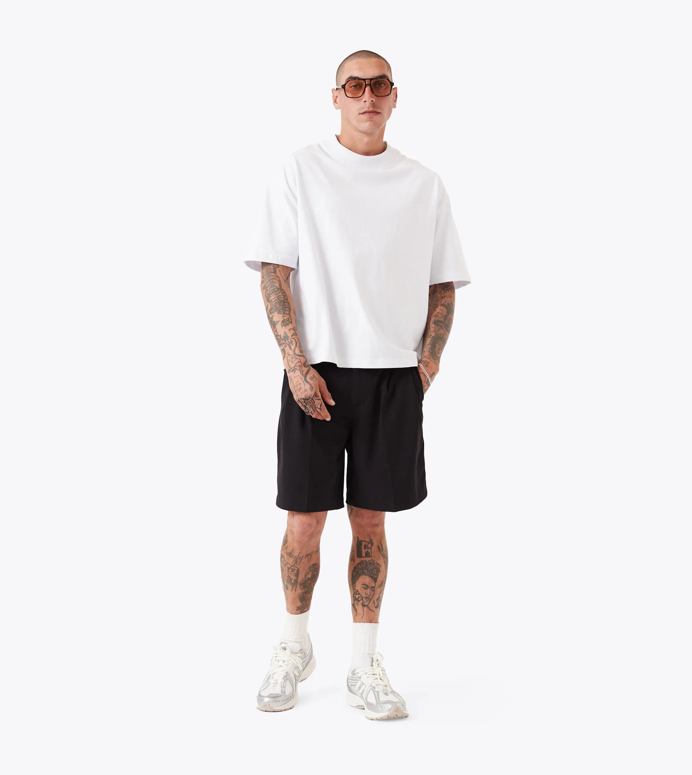 Cropped Lounge Tee White sold by Zanerobe product image thumbnail 2
