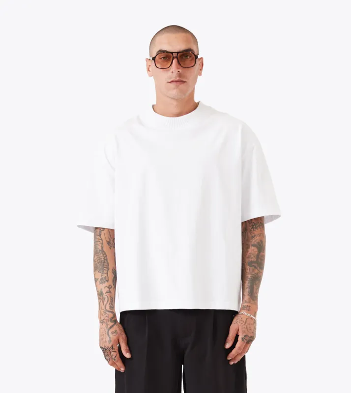 Cropped Lounge Tee White sold by Zanerobe