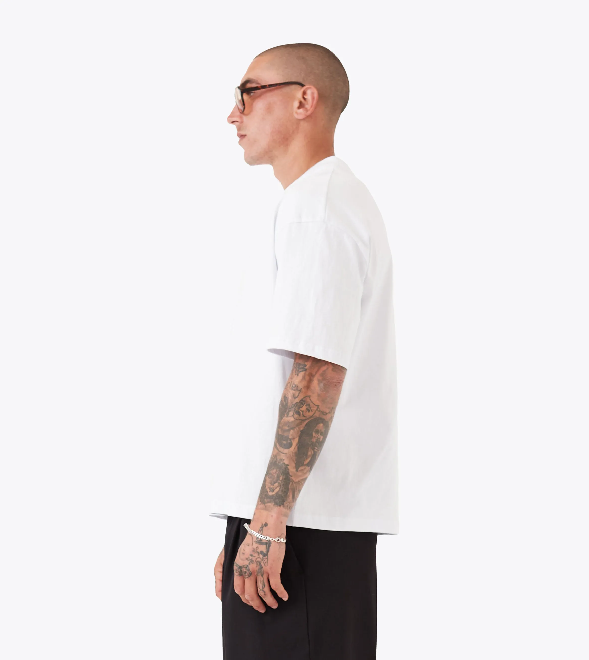 Cropped Lounge Tee White sold by Zanerobe product image thumbnail 4