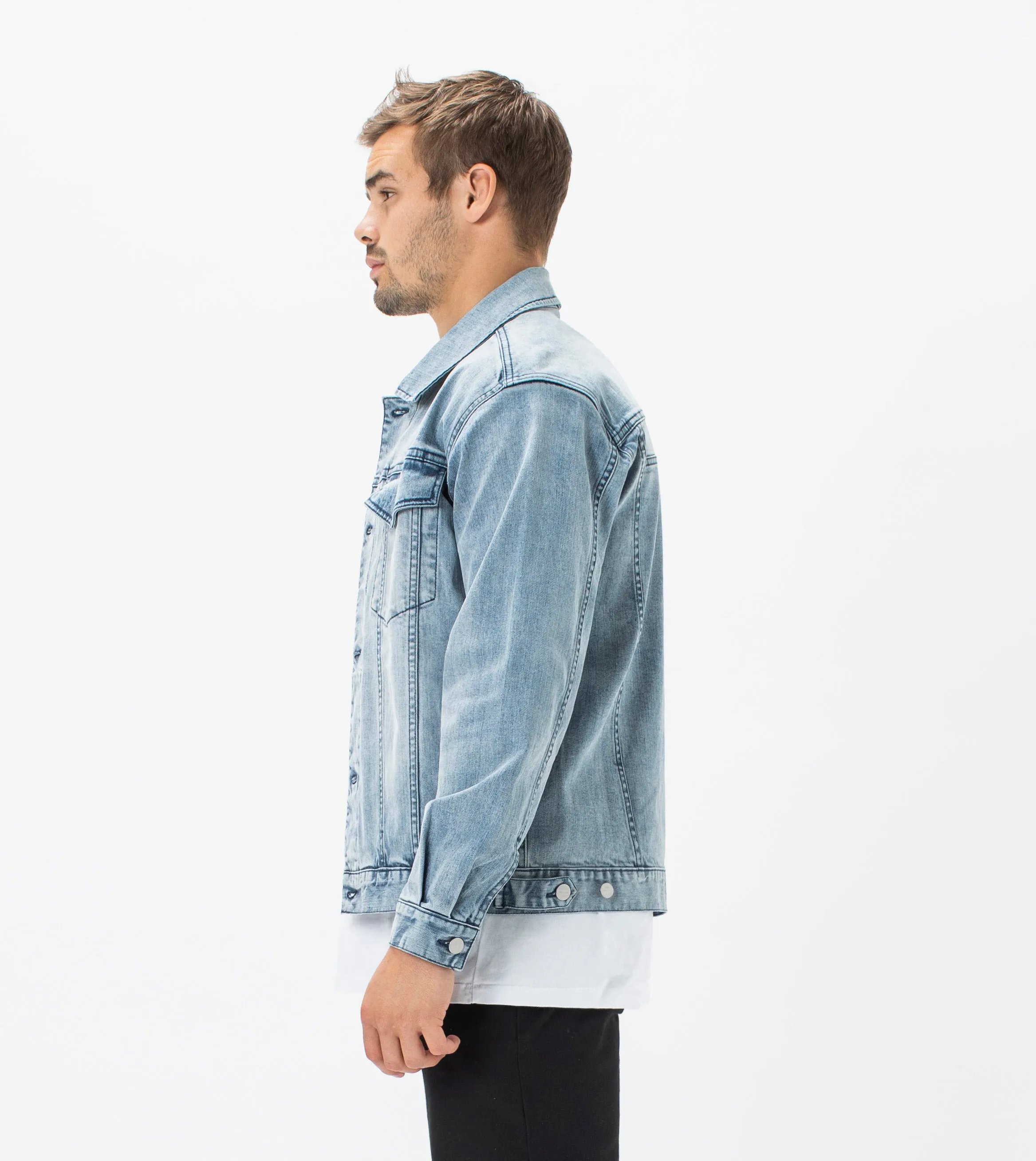 Vintage Denim Jacket Mineral Blue sold by Zanerobe product image thumbnail 4