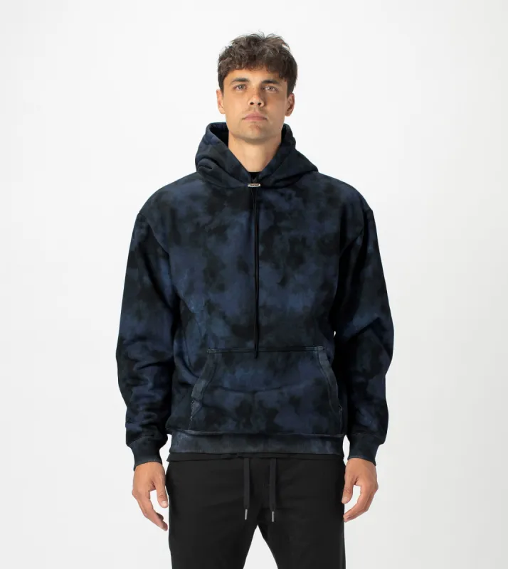 Lowgo Hood Sweat Black/Ink sold by Zanerobe