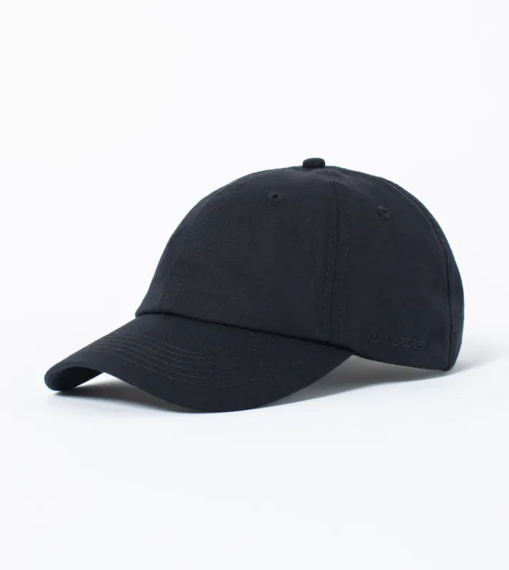 6 Panel Cap Black sold by Zanerobe