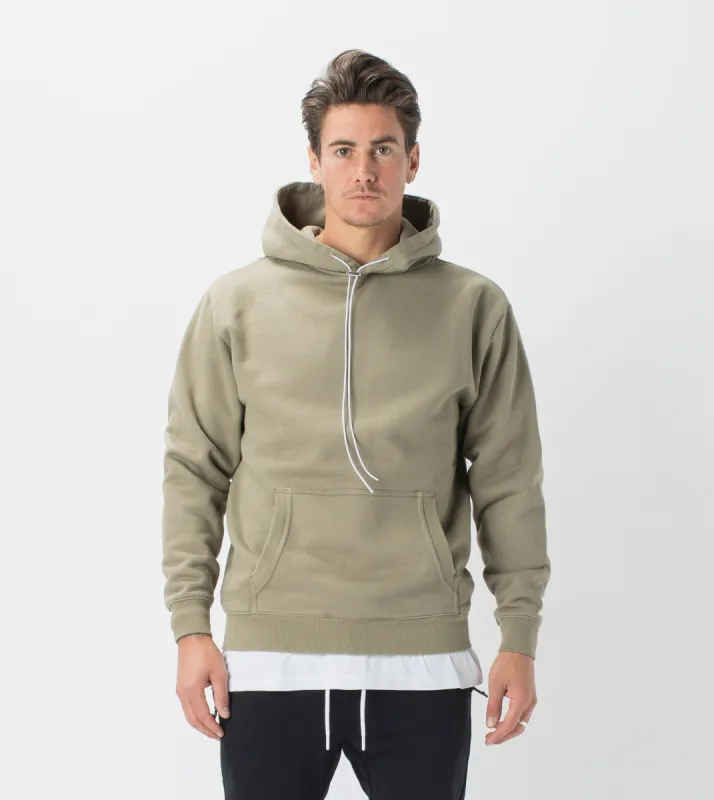 Lowgo Hood Sweat Moss sold by Zanerobe