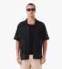 Lace Holiday SS Shirt Black sold by Zanerobe