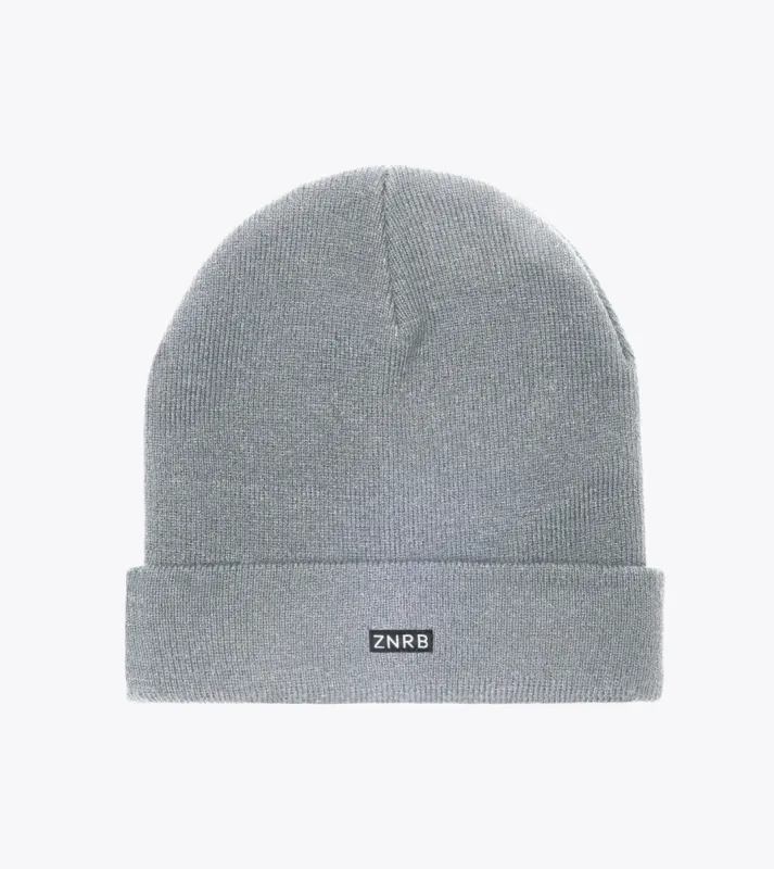 Logo Beanie Dark Grey Marle sold by Zanerobe