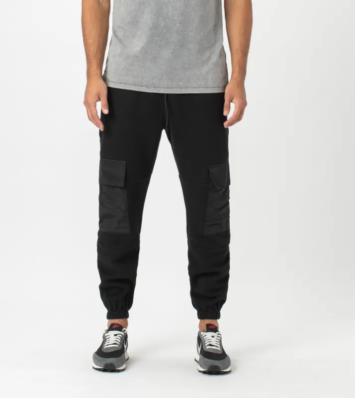 Quilt Jumpa Cargo Jogger Black sold by Zanerobe