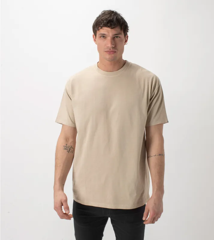 Box Tee GD Oat sold by Zanerobe