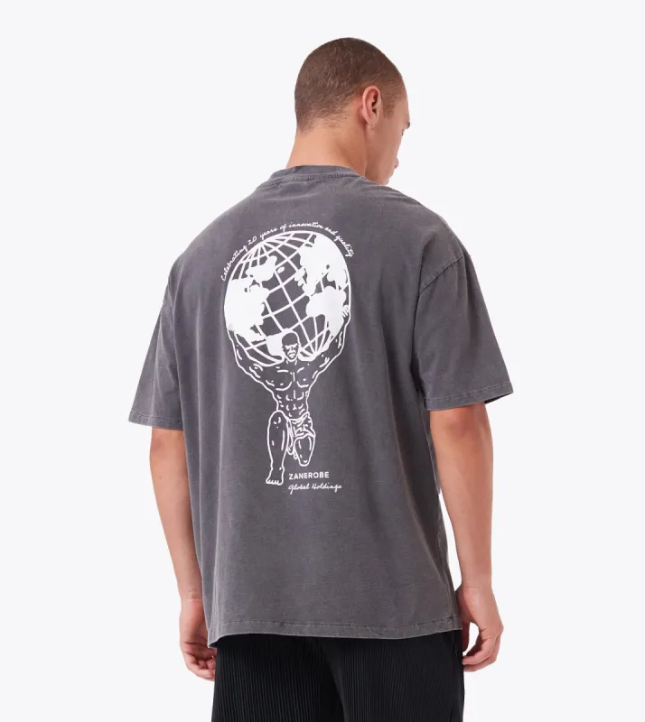 Holdings Box ++ Tee Ash Grey sold by Zanerobe