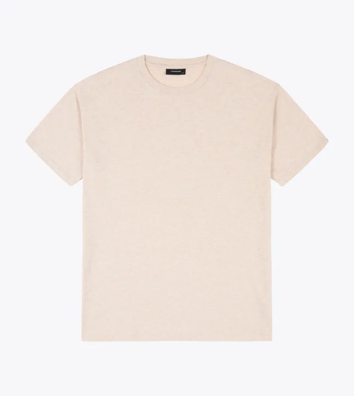 Box Tee Natural Marle sold by Zanerobe