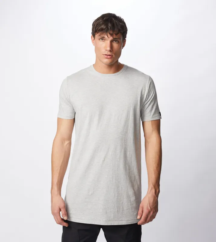 Tall Tee Silver Marle sold by Zanerobe