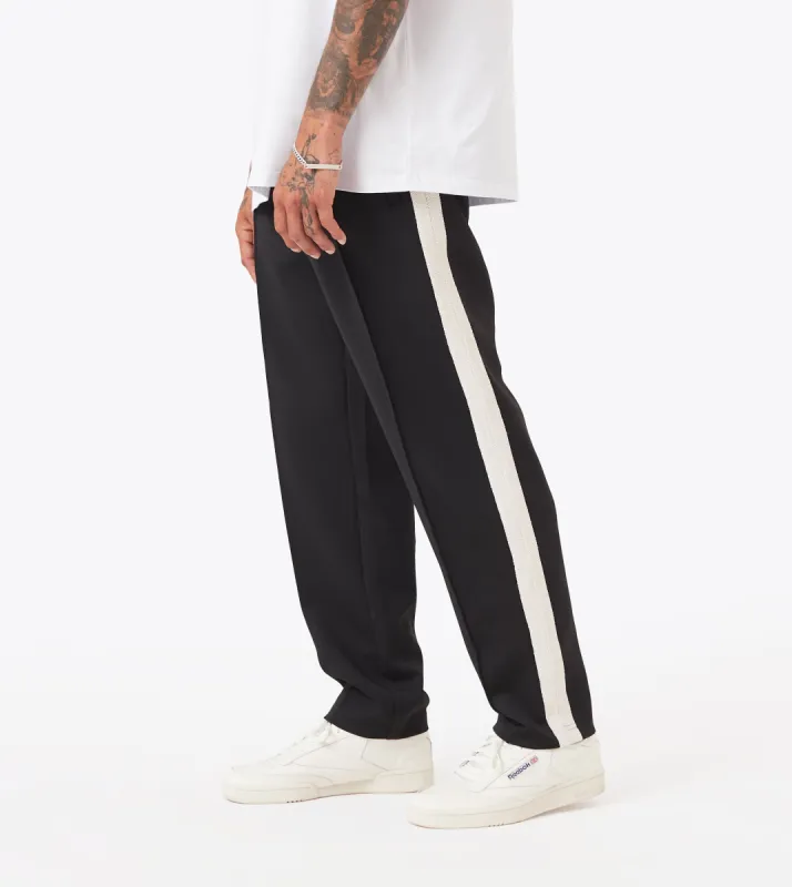 Stitched Football Trackpant Black made by Zanerobe