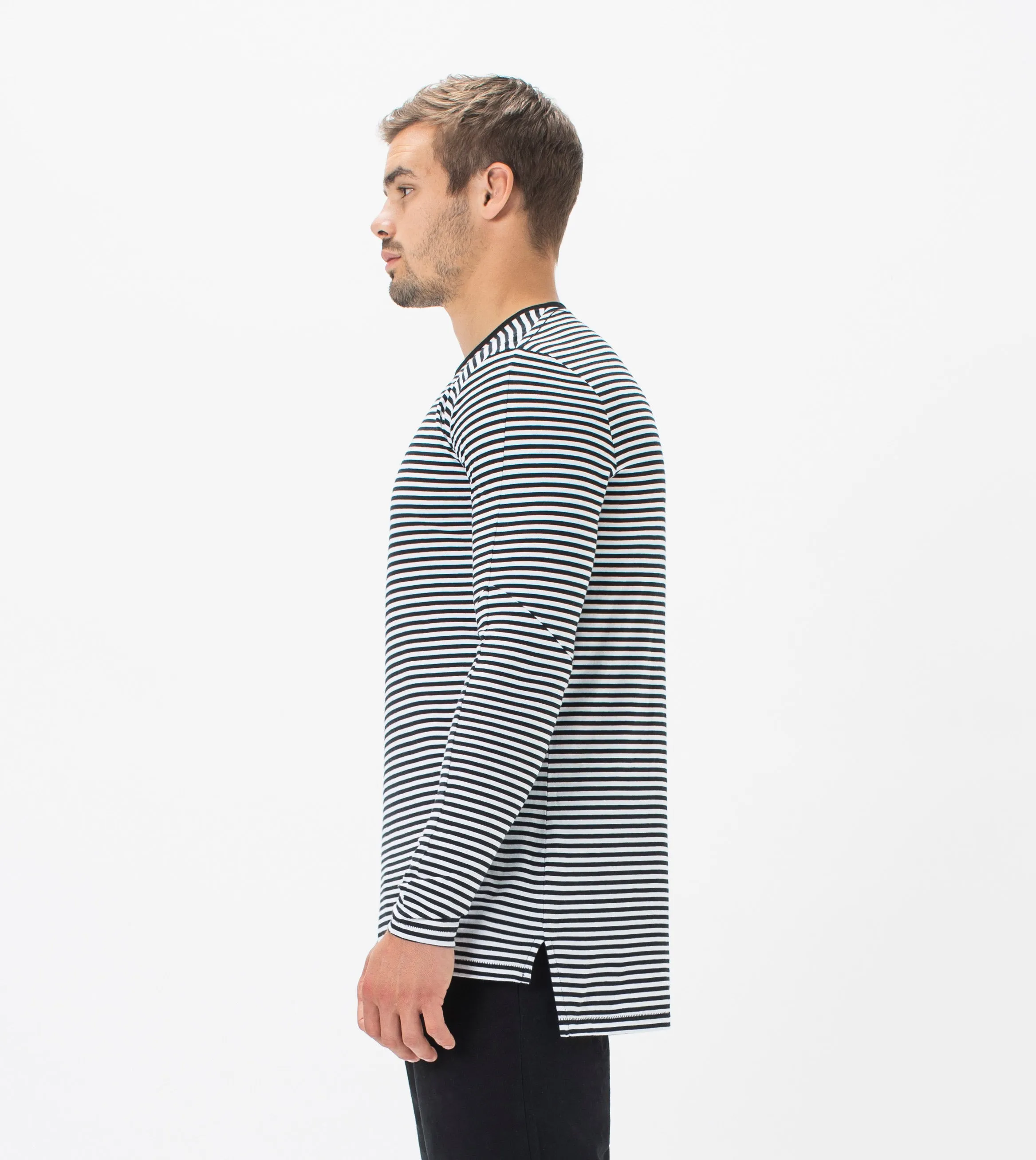 Flintlock Stripe LS Tee Black/White sold by Zanerobe product image thumbnail 4
