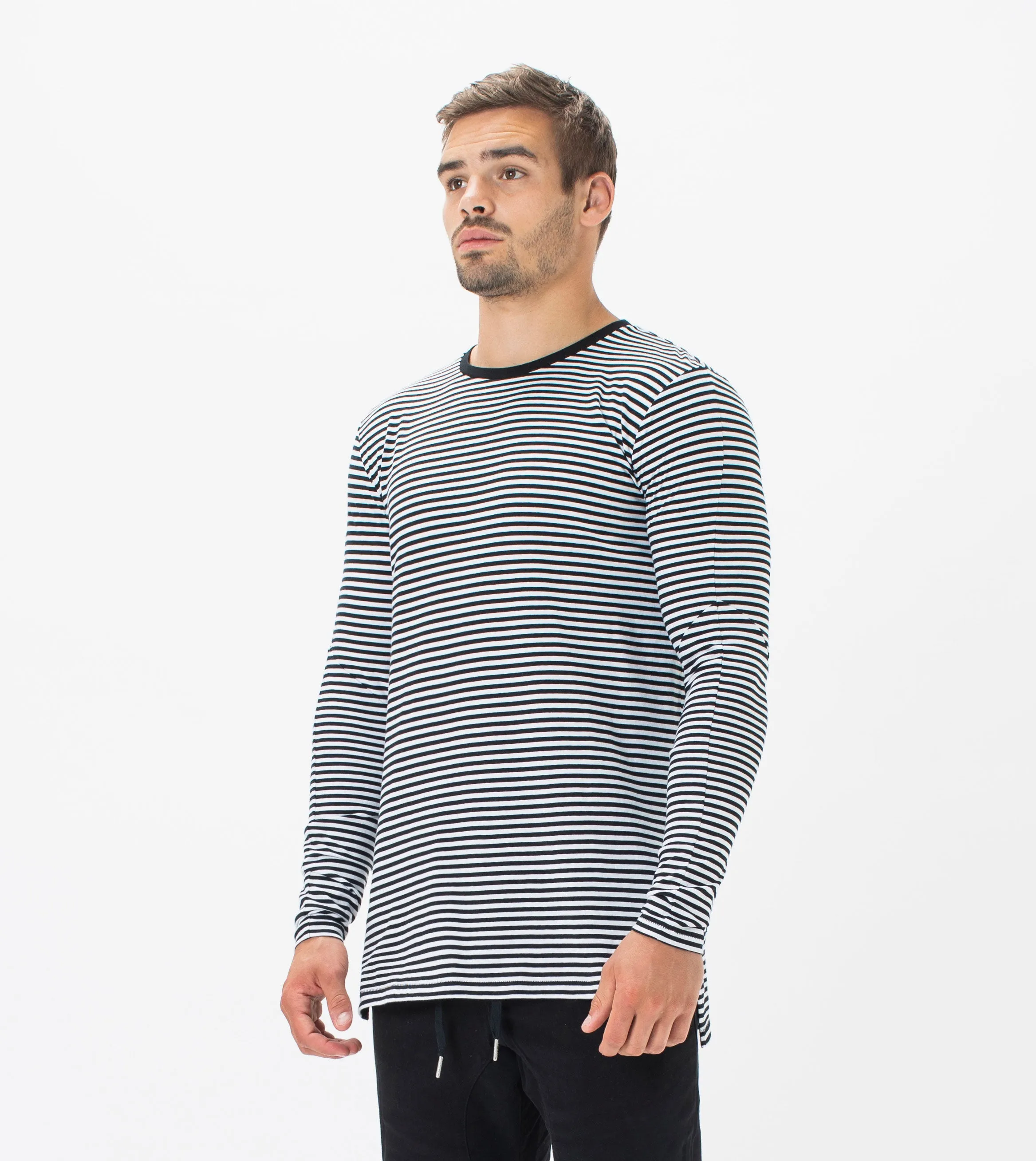 Flintlock Stripe LS Tee Black/White sold by Zanerobe product image thumbnail 2