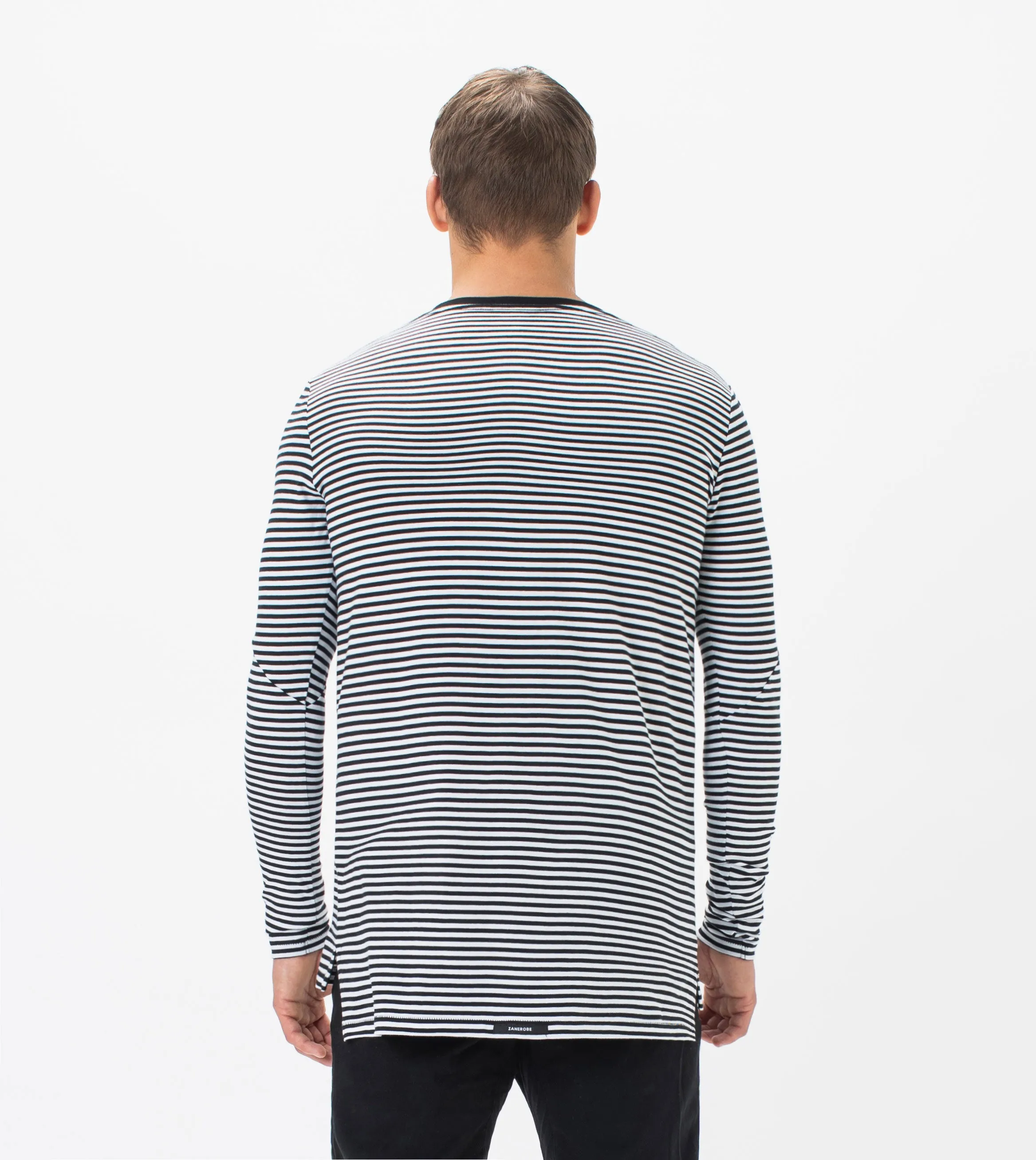 Flintlock Stripe LS Tee Black/White sold by Zanerobe product image thumbnail 5