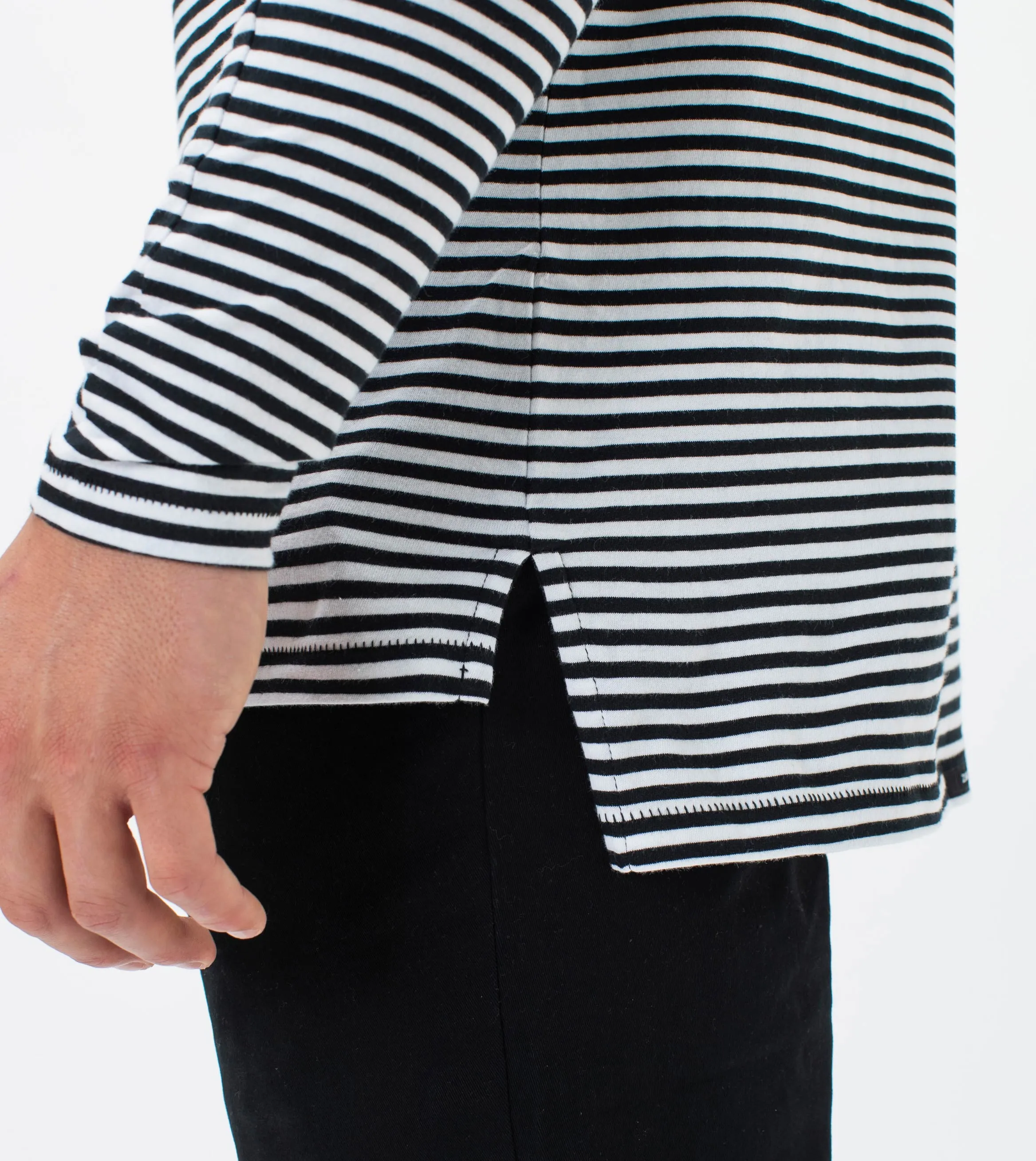 Flintlock Stripe LS Tee Black/White sold by Zanerobe product image thumbnail 3