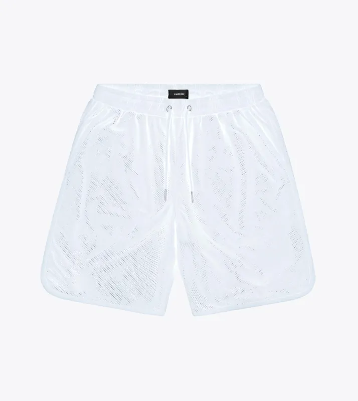 Mesh Basketball Short White sold by Zanerobe
