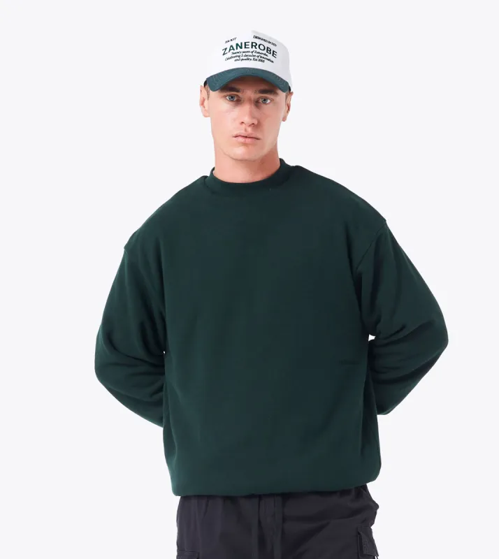 Double Down Crewneck Forest sold by Zanerobe