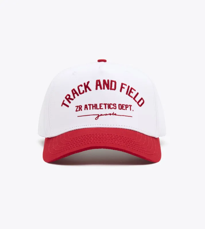 Ath. Snapback Vintage White/Cherry sold by Zanerobe