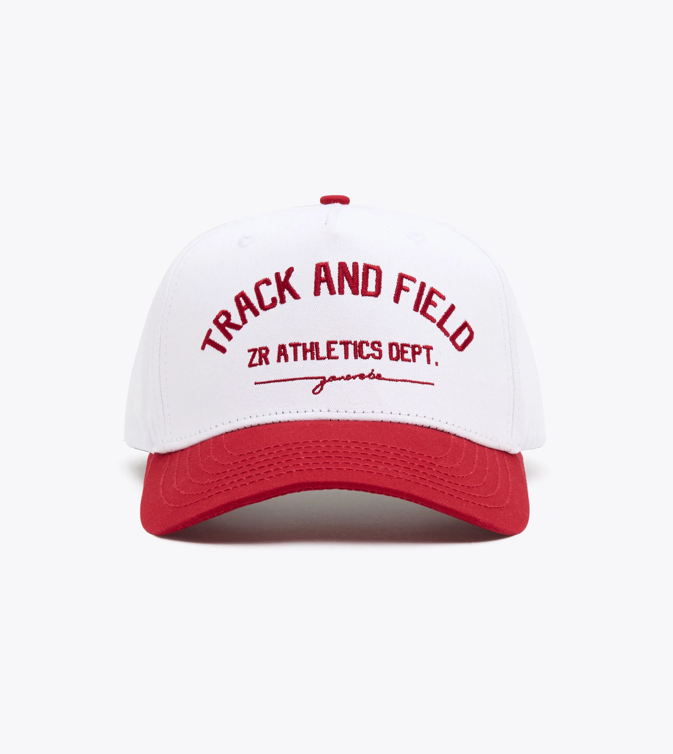 Ath. Snapback Vintage White/Cherry sold by Zanerobe