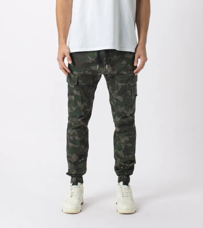 Sureshot Lite Cargo Jogger Combat Camo sold by Zanerobe