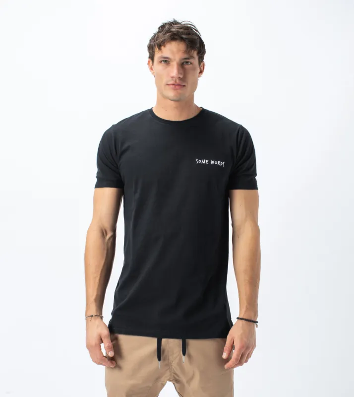Words Flintlock Tee Smokey Black - Sale sold by Zanerobe