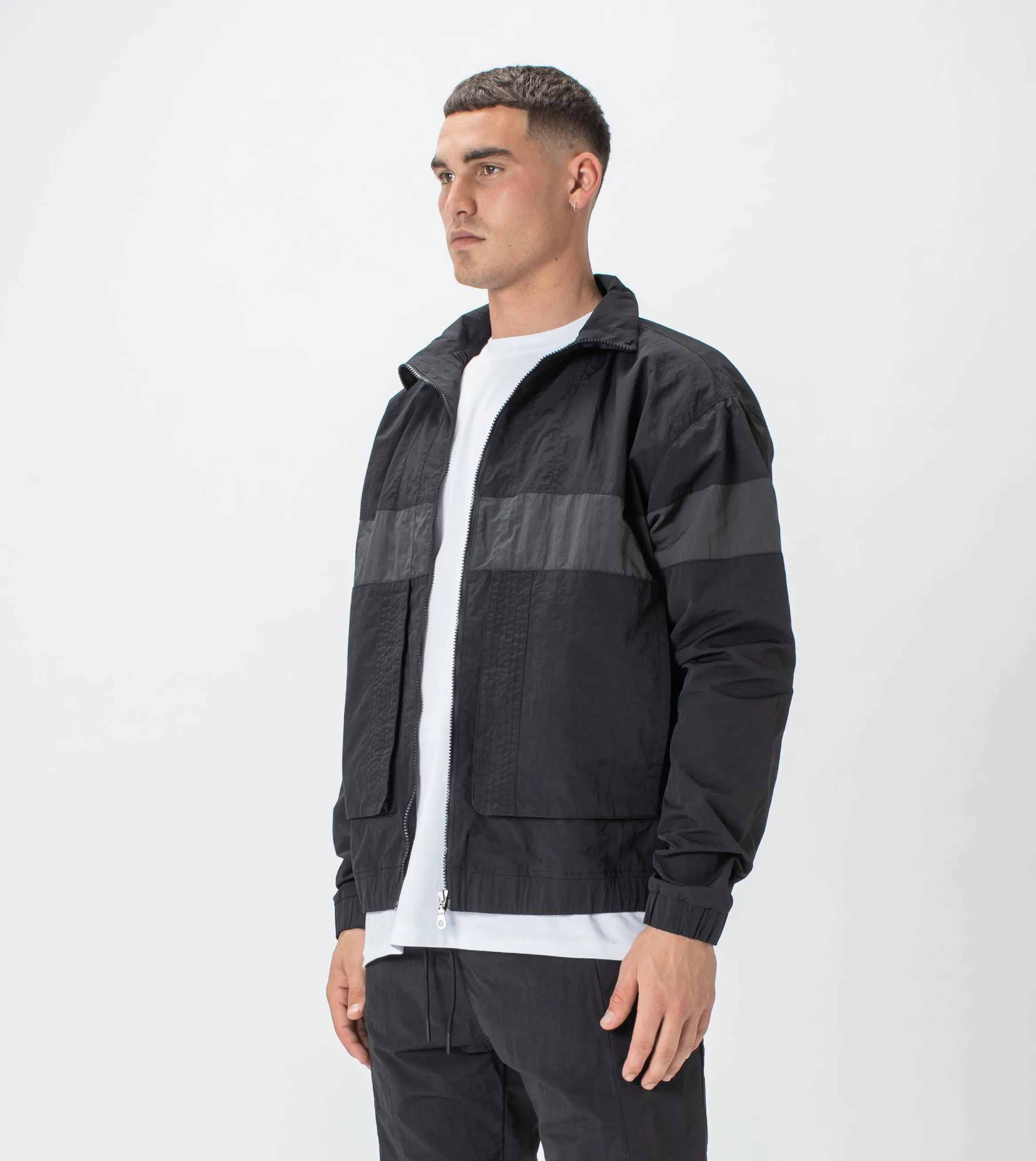 Panel Track Jacket Black/Dk Grey sold by Zanerobe product image thumbnail 2