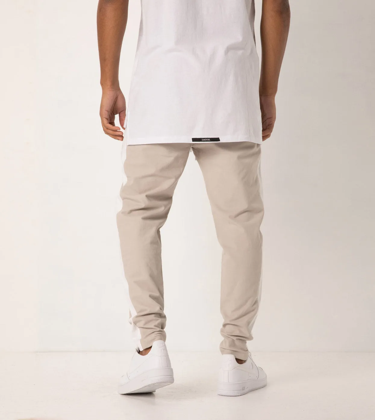 Jumpshot Track Pant Putty/White sold by Zanerobe product image thumbnail 5
