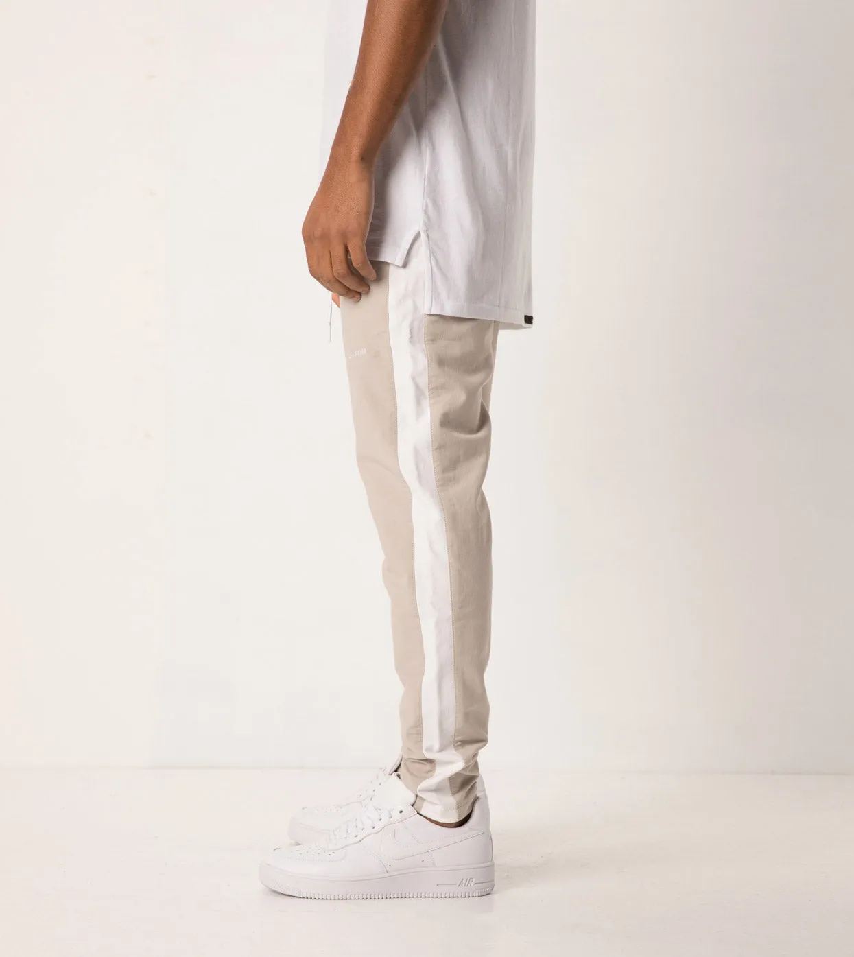 Jumpshot Track Pant Putty/White sold by Zanerobe product image thumbnail 4
