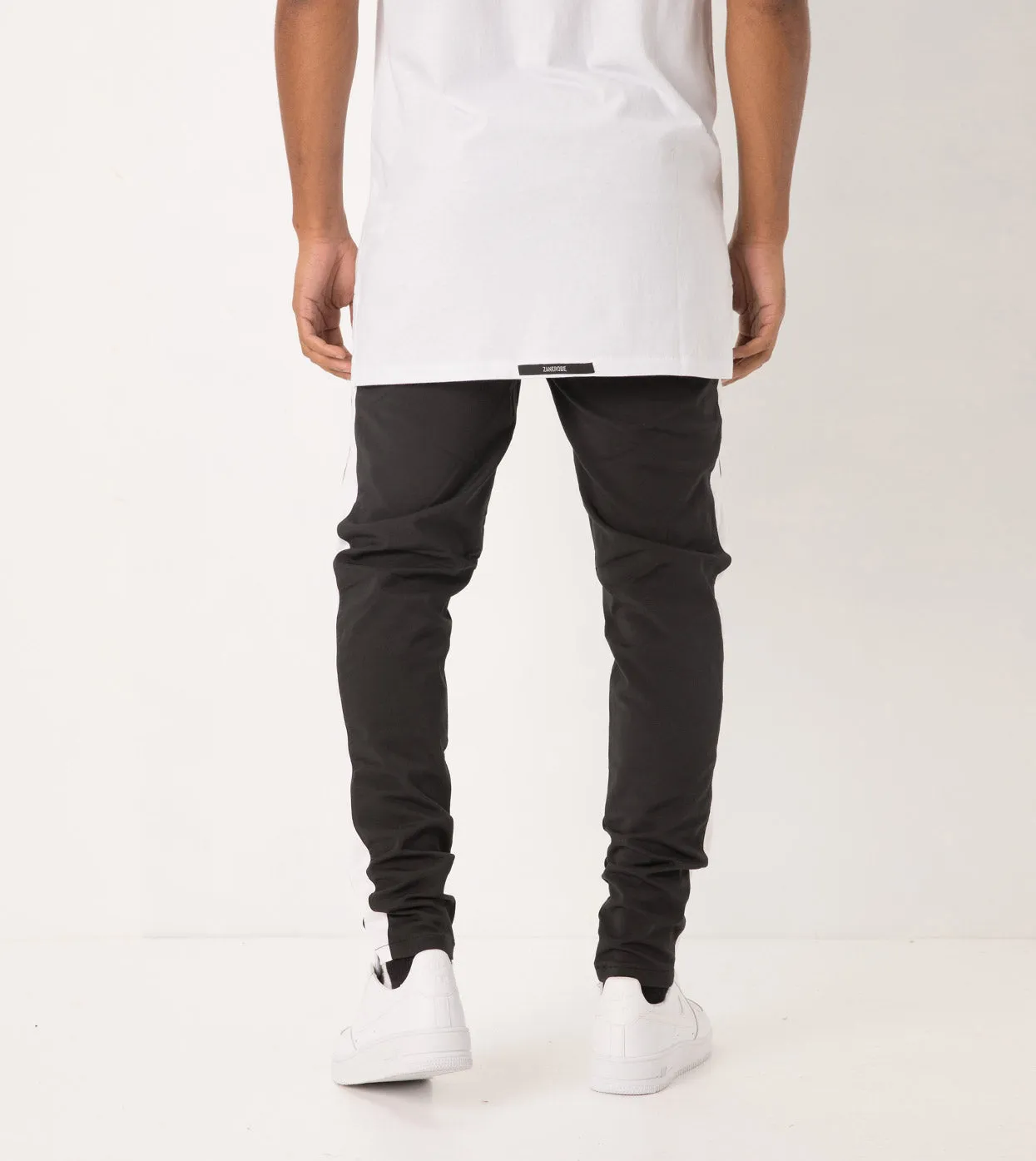 Jumpshot Track Pant Black/White sold by Zanerobe product image thumbnail 5