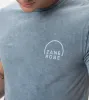Rising Flintlock Tee Salt Blue sold by Zanerobe