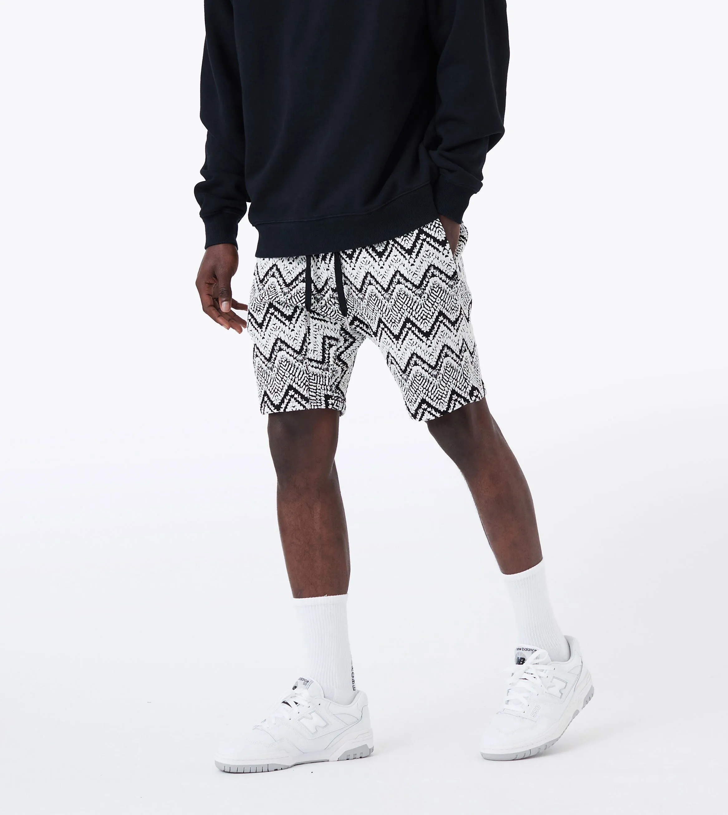 Sureshot ZZ Flight Short Black/White sold by Zanerobe