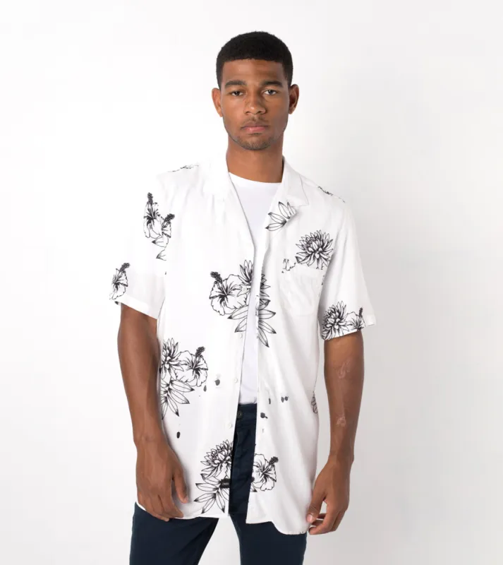 Banksia SS Shirt White sold by Zanerobe