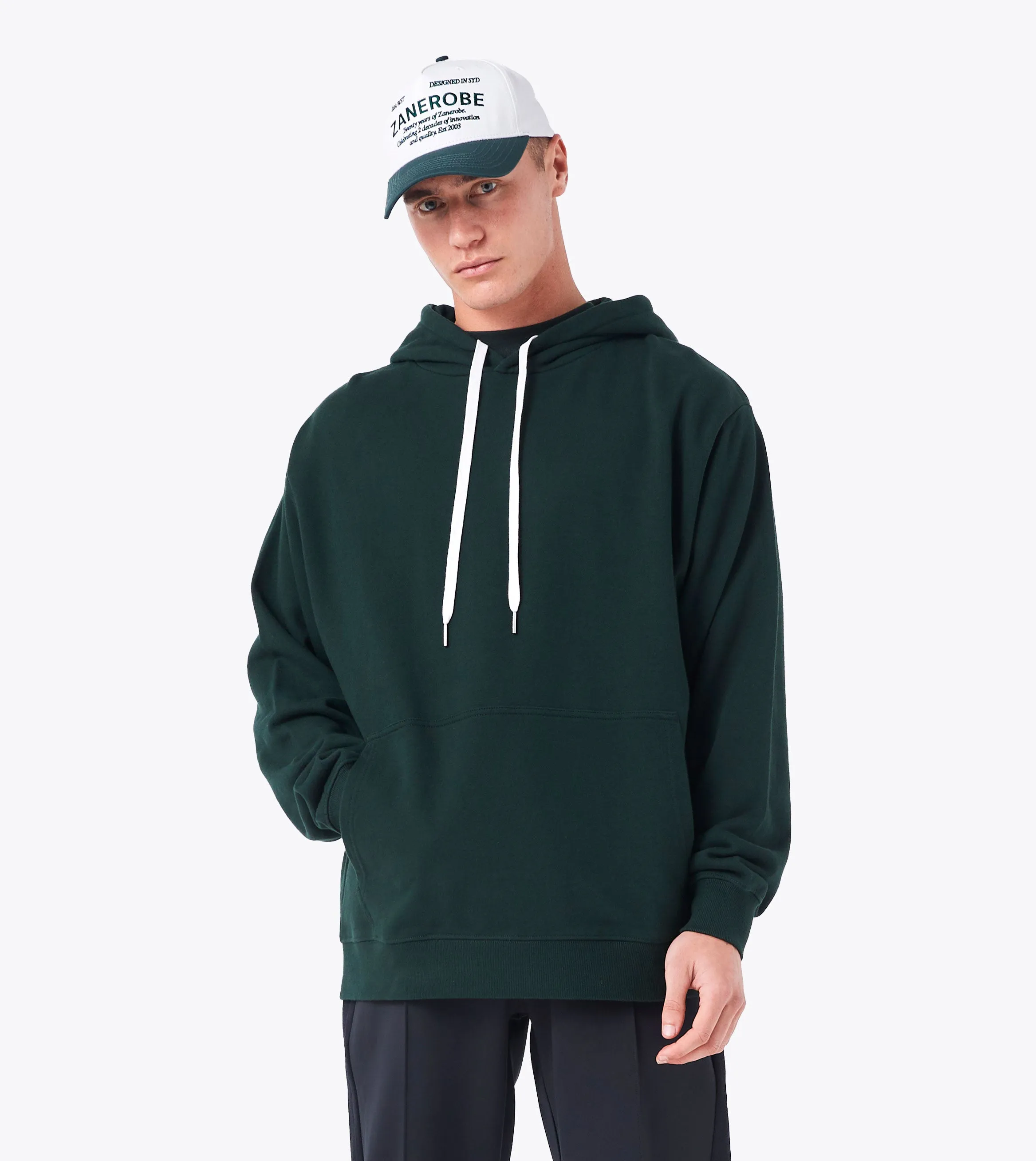 Orgo Hood Sweat Forest sold by Zanerobe