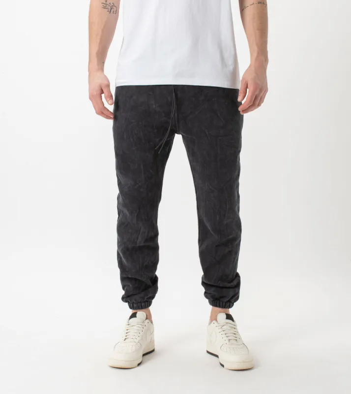 Jumpa Sweat Fleece Jogger Salt Black sold by Zanerobe