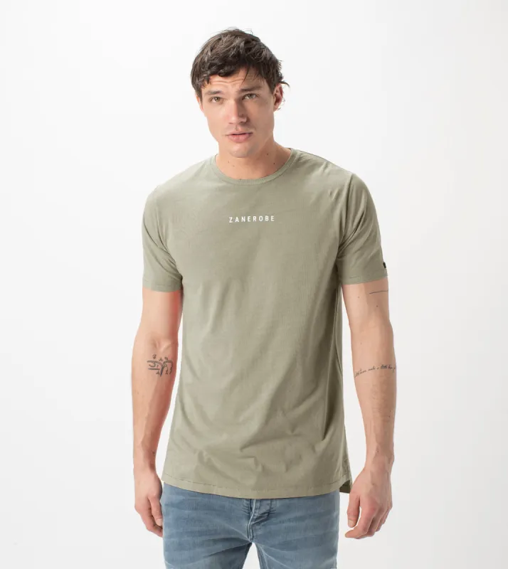 Logotype Flintlock Tee GD Moss sold by Zanerobe