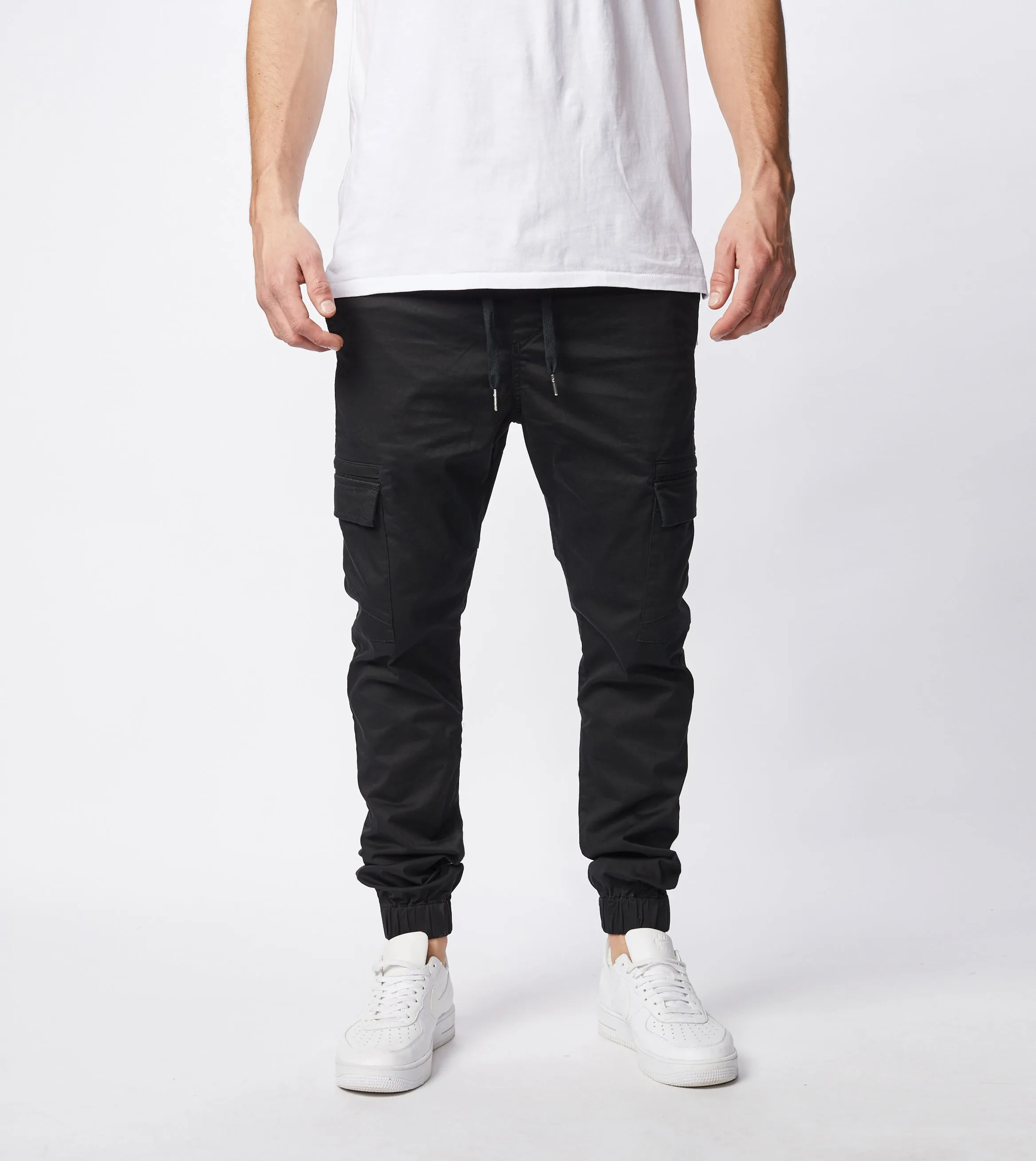 Sureshot Lightweight Cargo Jogger Washed Black sold by Zanerobe